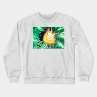 Emerald Gold Floral Centre Crewneck Sweatshirt